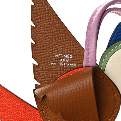 Hermes Epsom Swift Chevre Mysore Birdy Bag Charm Mauve Sylvestre Vert Poppy Gold Nata Craie 3 of 4