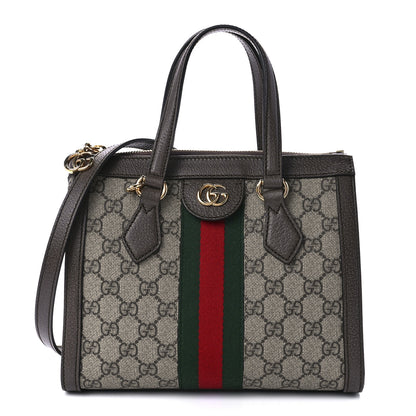 Gucci GG Supreme Monogram Small Ophidia Tote Bag Brown 1 of 10
