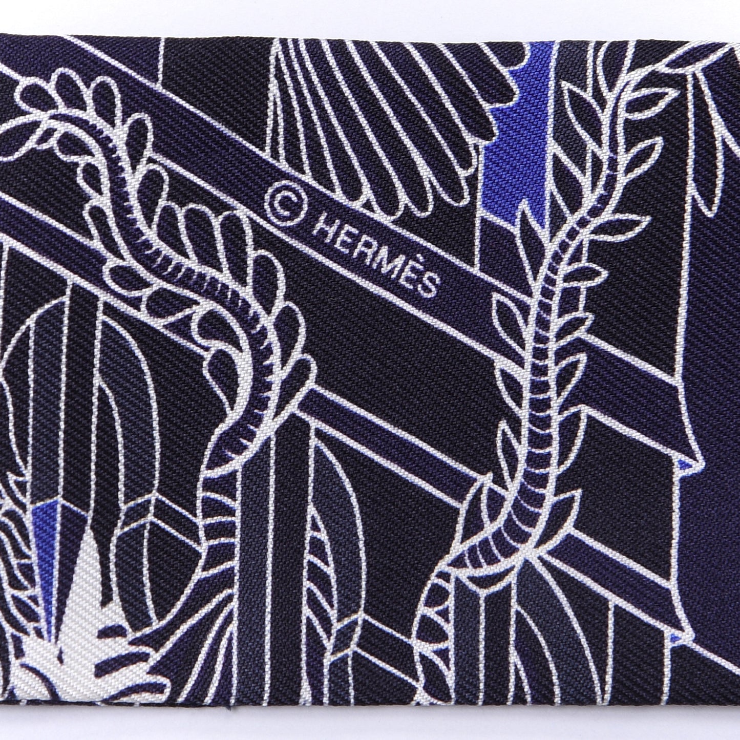 Silk Animapolis Plumetis Twilly Marine Bleu Royal