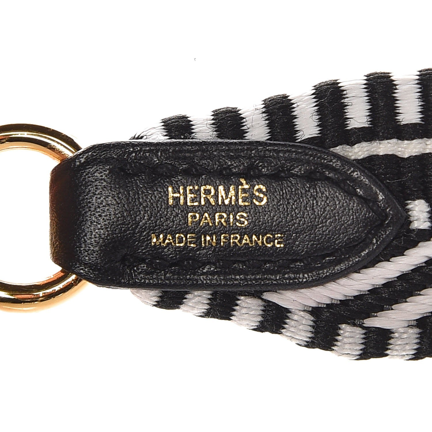 Hermes Toile Swift 25mm Sangle Cavale Shoulder Strap Black Ecru 4 of 6