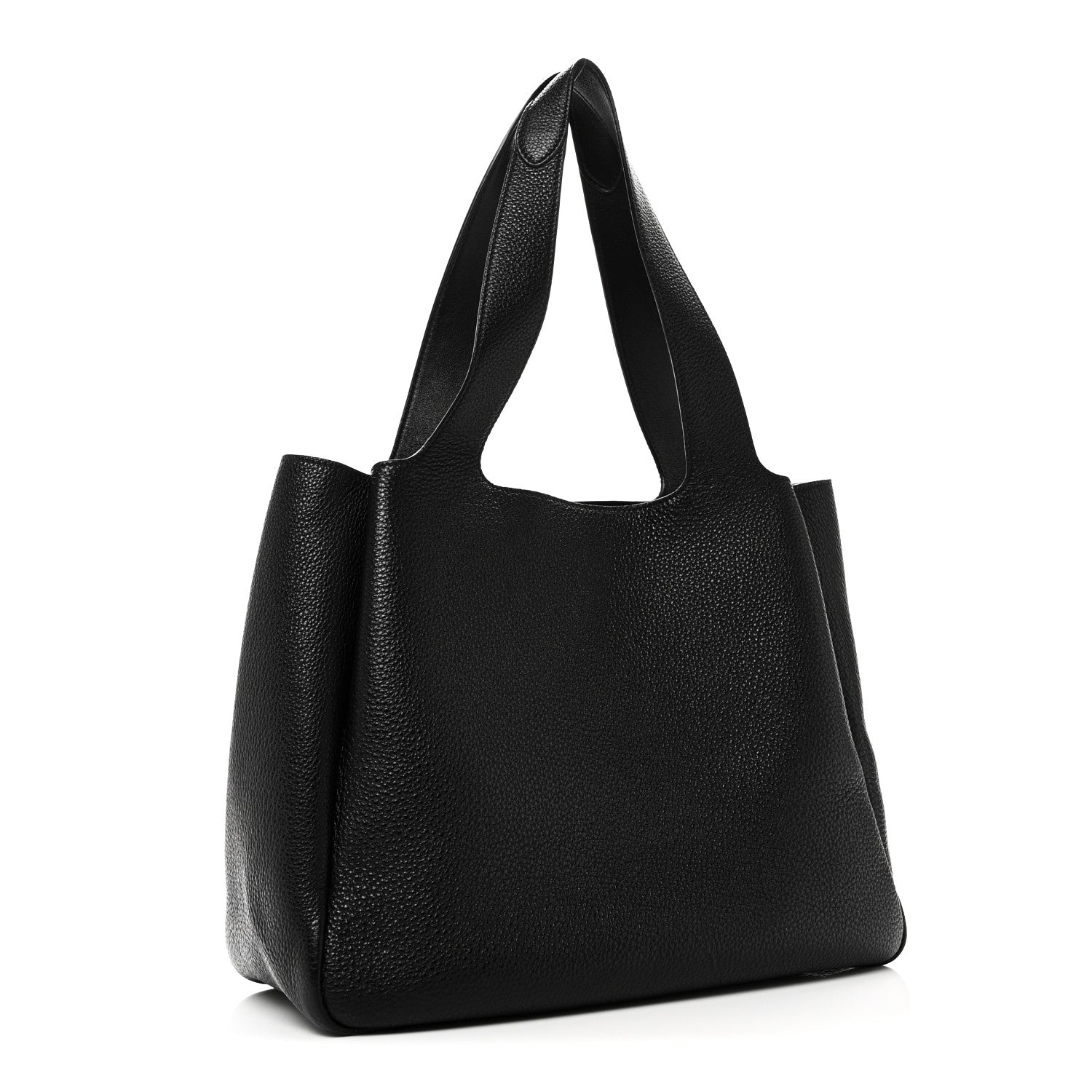Prada Vitello Daino Soft Large Dynamique Tote Black 2 of 8