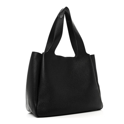 Prada Vitello Daino Soft Large Dynamique Tote Black 2 of 8