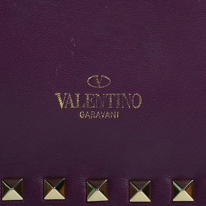 Valentino Garavani Nappa Rockstud Wristlet Clutch Aubergine 9 of 9