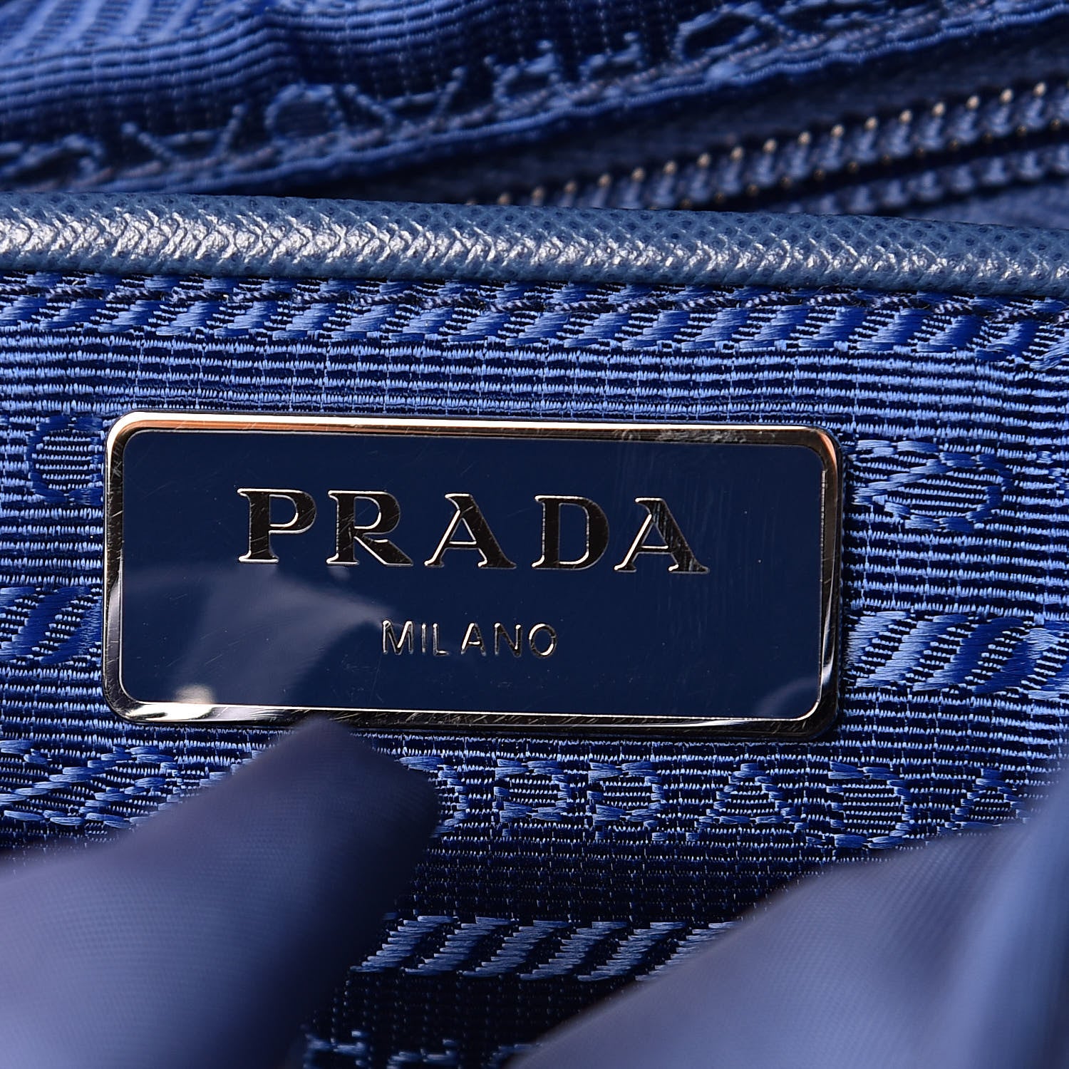 Prada Tessuto Nylon Saffiano Vela Backpack Bleuette 6 of 11
