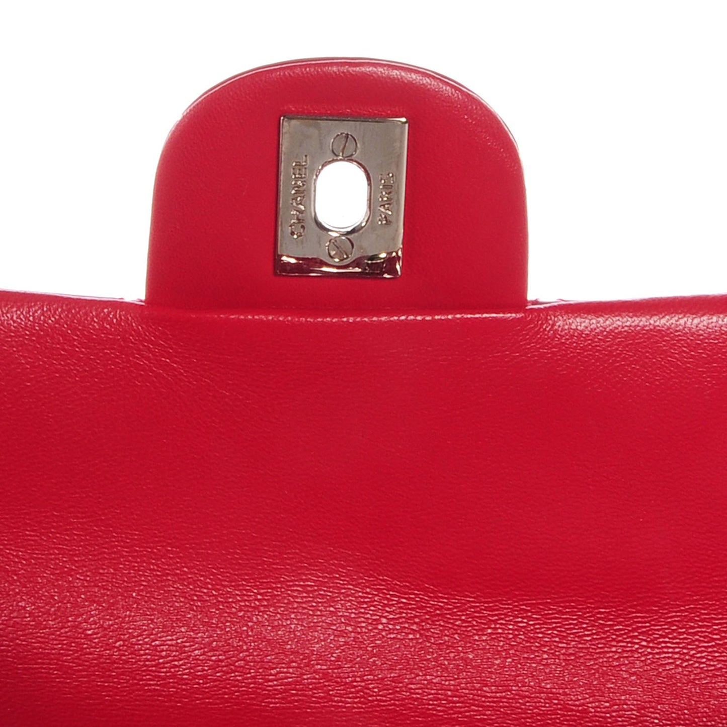 Patent Quilted East West Flap Red