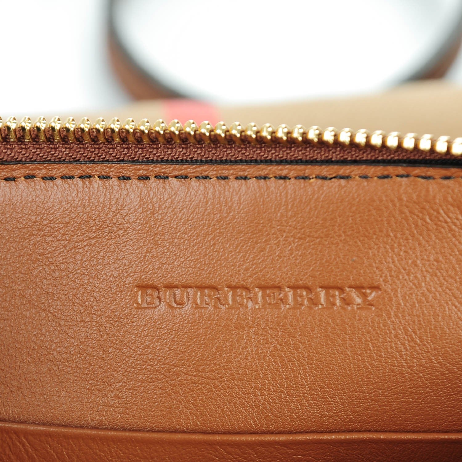 Burberry House Check Derby Peyton Crossbody Clutch Bag Tan 6 of 8
