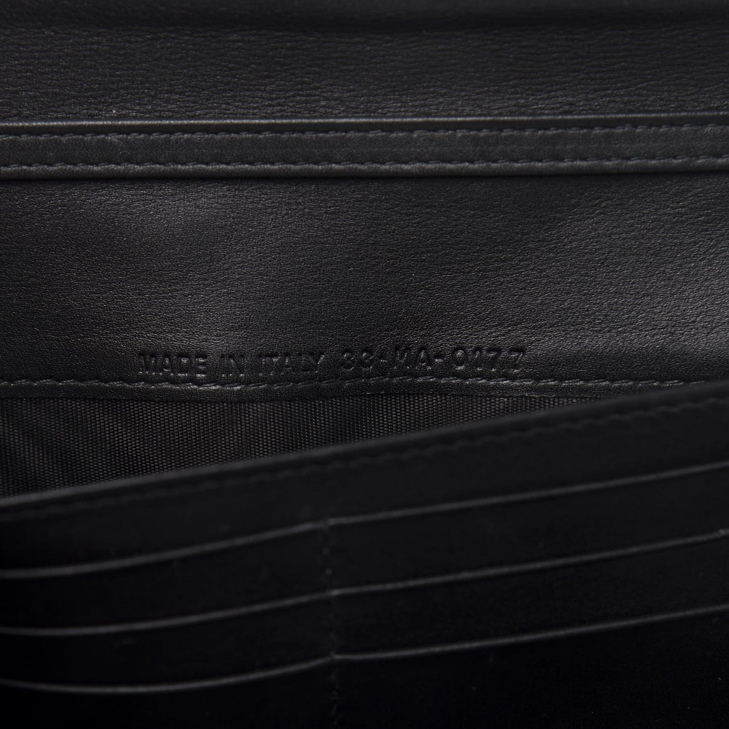 Calfskin Cannage Studded Wallet on Chain Black