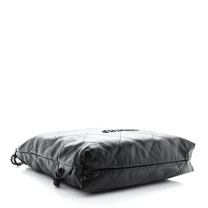 Chanel Shiny Calfskin Quilted Chanel 22 Backpack So Black 4 of 10