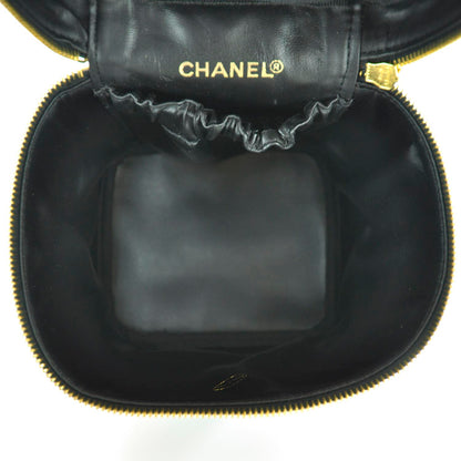 Chanel Lambskin Vanity Cosmetic Bag Black 7 of 10