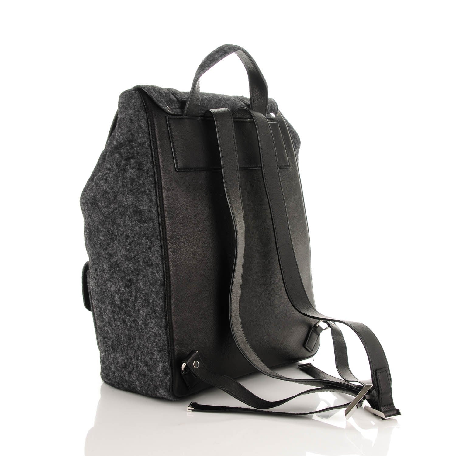 Proenza Schouler Melange Felt Buffalo PS1 Backpack Charcoal 3 of 6
