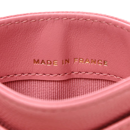 Chanel Caviar Quilted Card Holder Dark Pink 7 of 9