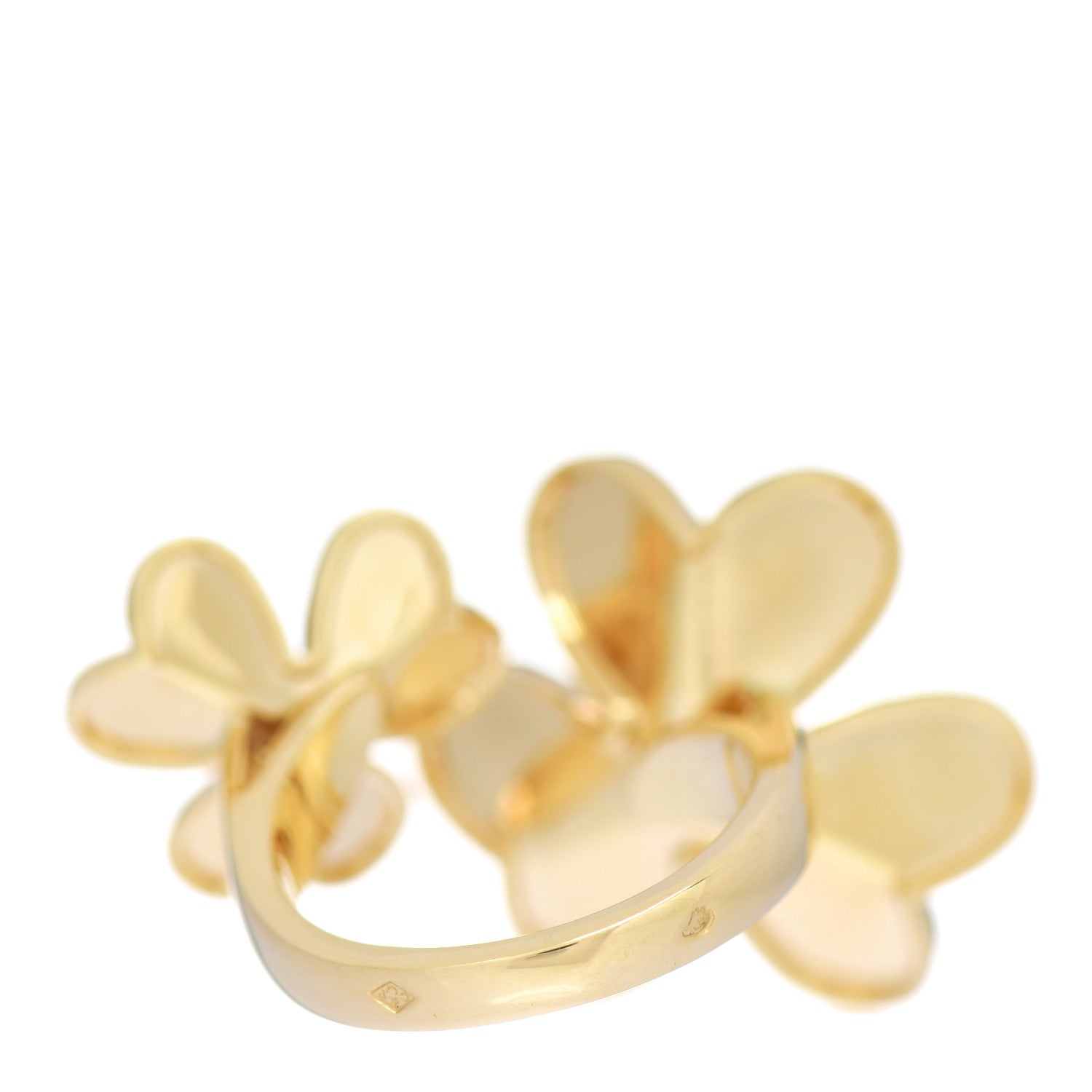 Van Cleef & Arpels 18K Yellow Gold Diamond Frivole Between The Finger Ring 51 5.75 4 of 6