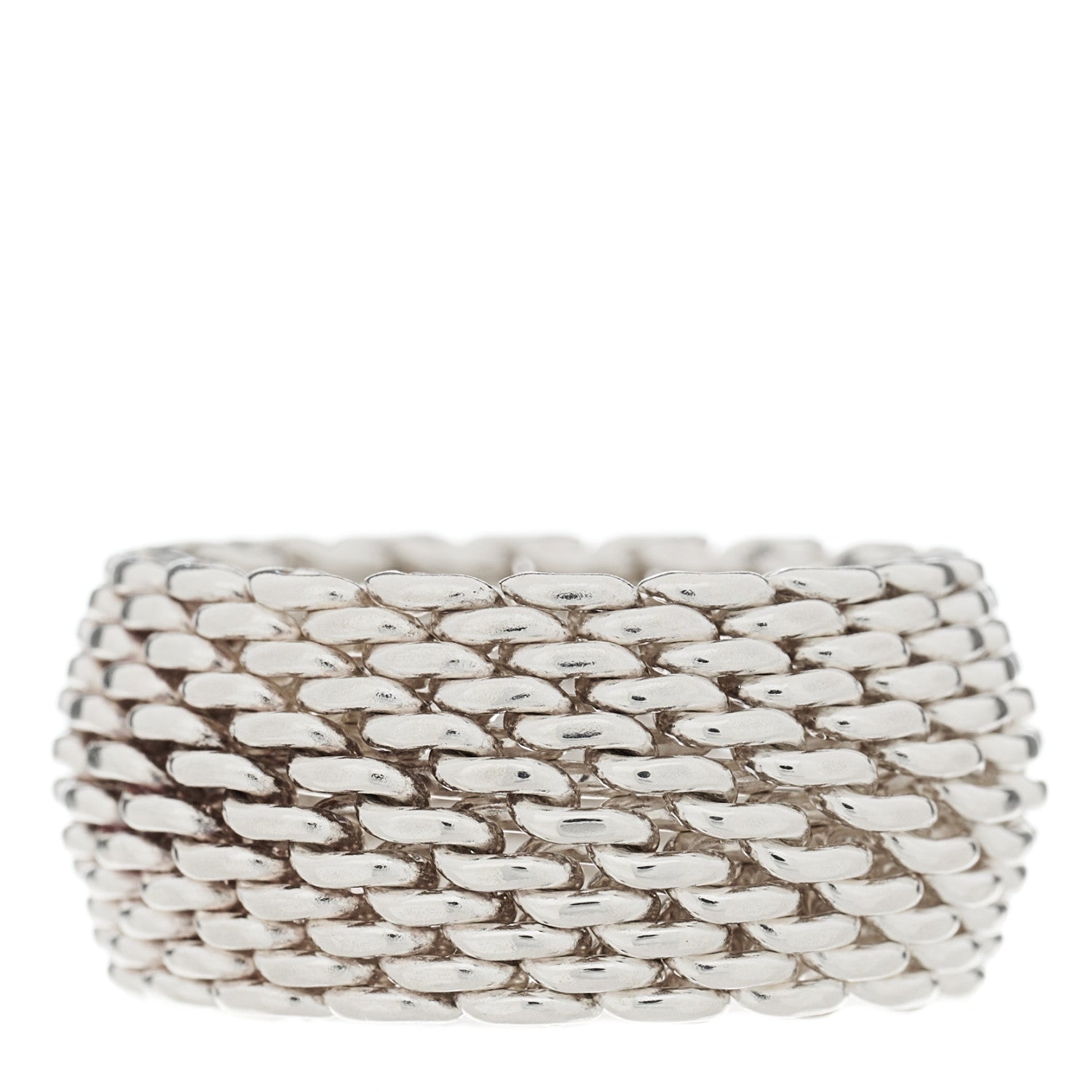 Tiffany Sterling Silver Somerset Mesh Ring 45 3.25 3 of 5