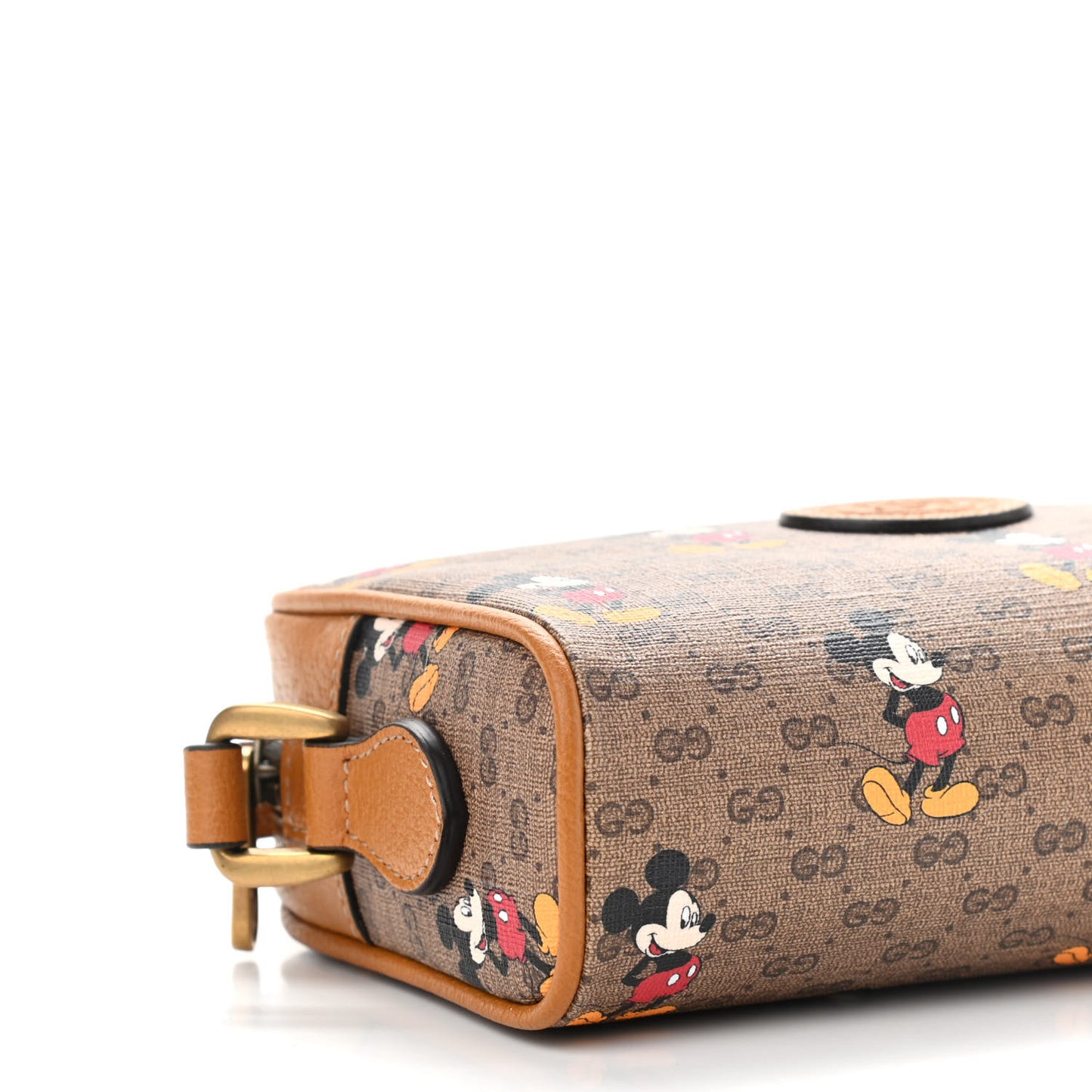 X DISNEY Mini Vintage GG Supreme Monogram Mickey Mouse Shoulder Bag Beige Vintage Sun Oil
