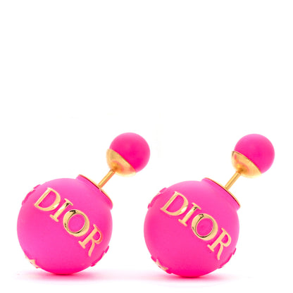 Christian Dior Mise En Dior Tribal Earrings Hot Pink 1 of 5