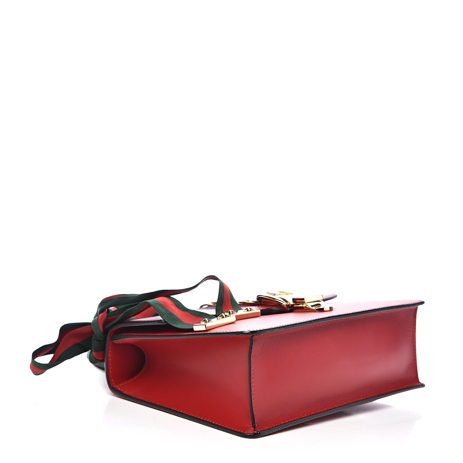 Gucci Calfskin Small Sylvie Shoulder Bag Hibiscus Red 4 of 11