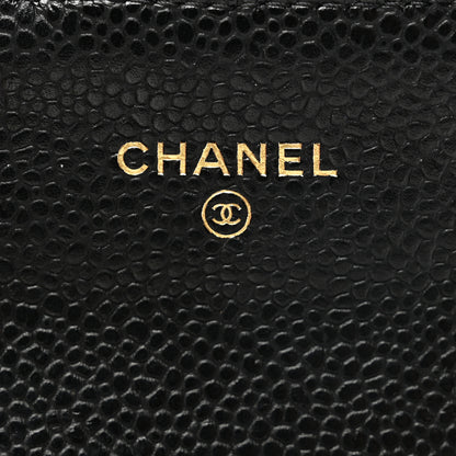 Chanel Caviar Quilted Flap Card Holder Wallet Black 7 of 9