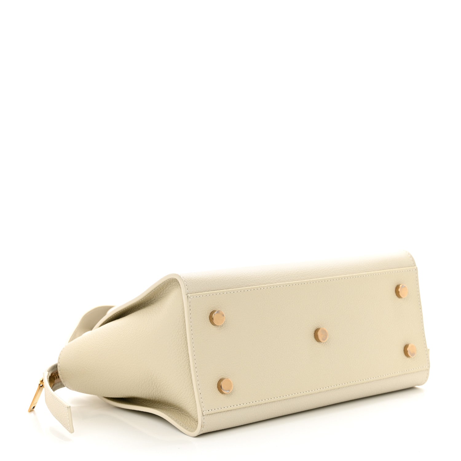 Saint Laurent Calfskin Baby Monogram Downtown Cabas White 4 of 11