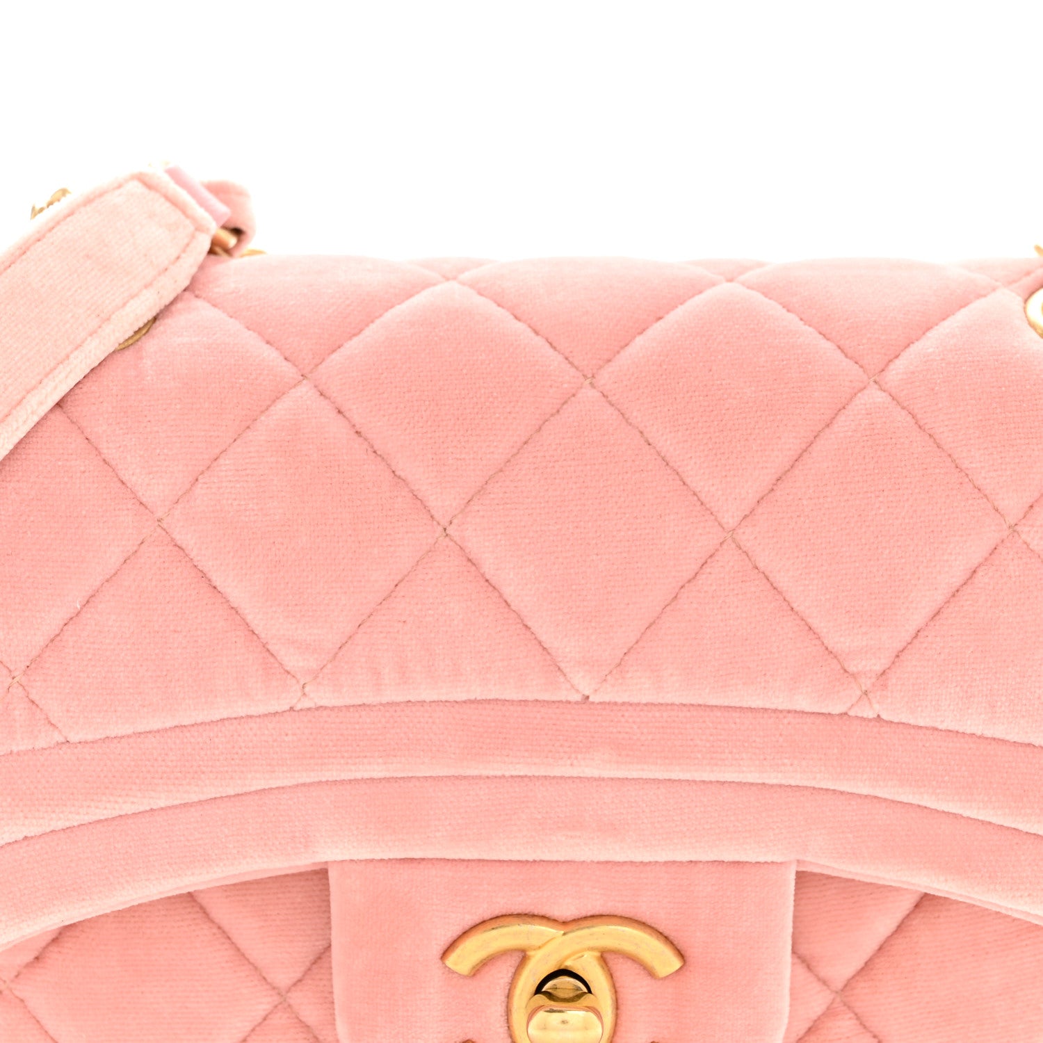Chanel Velvet Quilted Mini Flap Pink 8 of 12