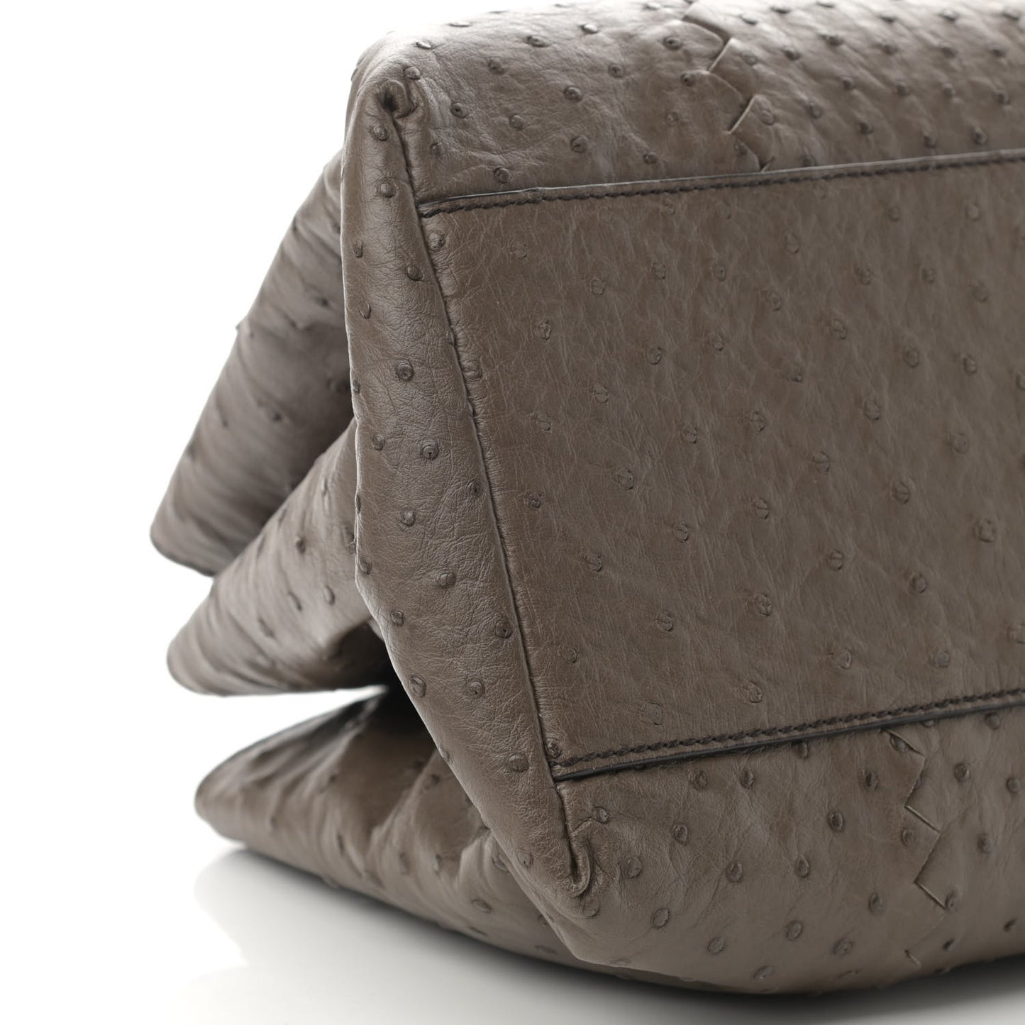 Ostrich Small Roma Tote Brown
