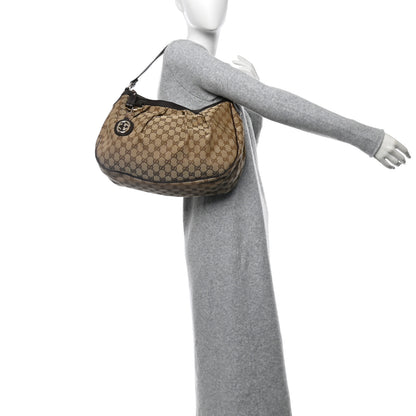 Gucci Monogram Medium Sukey Hobo Dark Brown 2 of 12