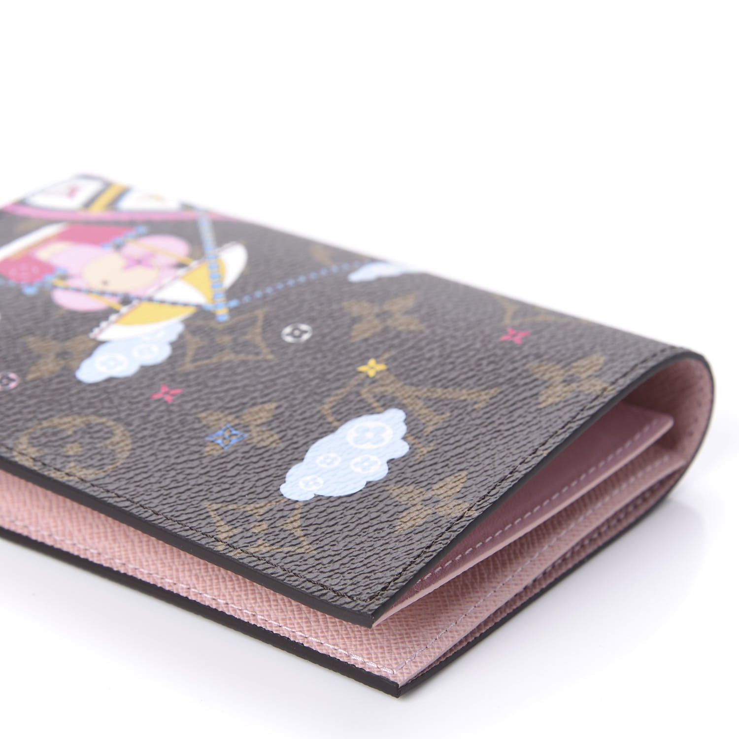 Louis Vuitton Monogram 2020 Christmas Animation Big Wheel Passport Cover Rose Ballerine 7 of 10