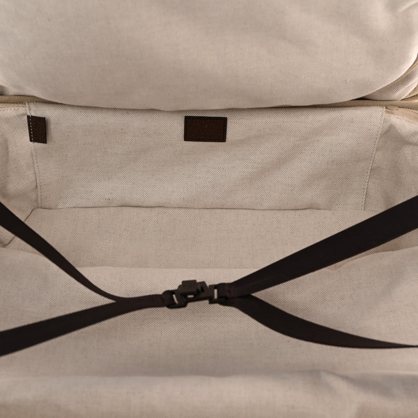 Monogram Jumbo GG Textured Dollar Calfskin Web Small Savoy Cabin Trolley Camel Ebony New Acero