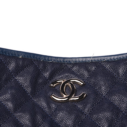Chanel Caviar Quilted French Riviera Shoulder Bag Dark Navy Blue 13 of 13