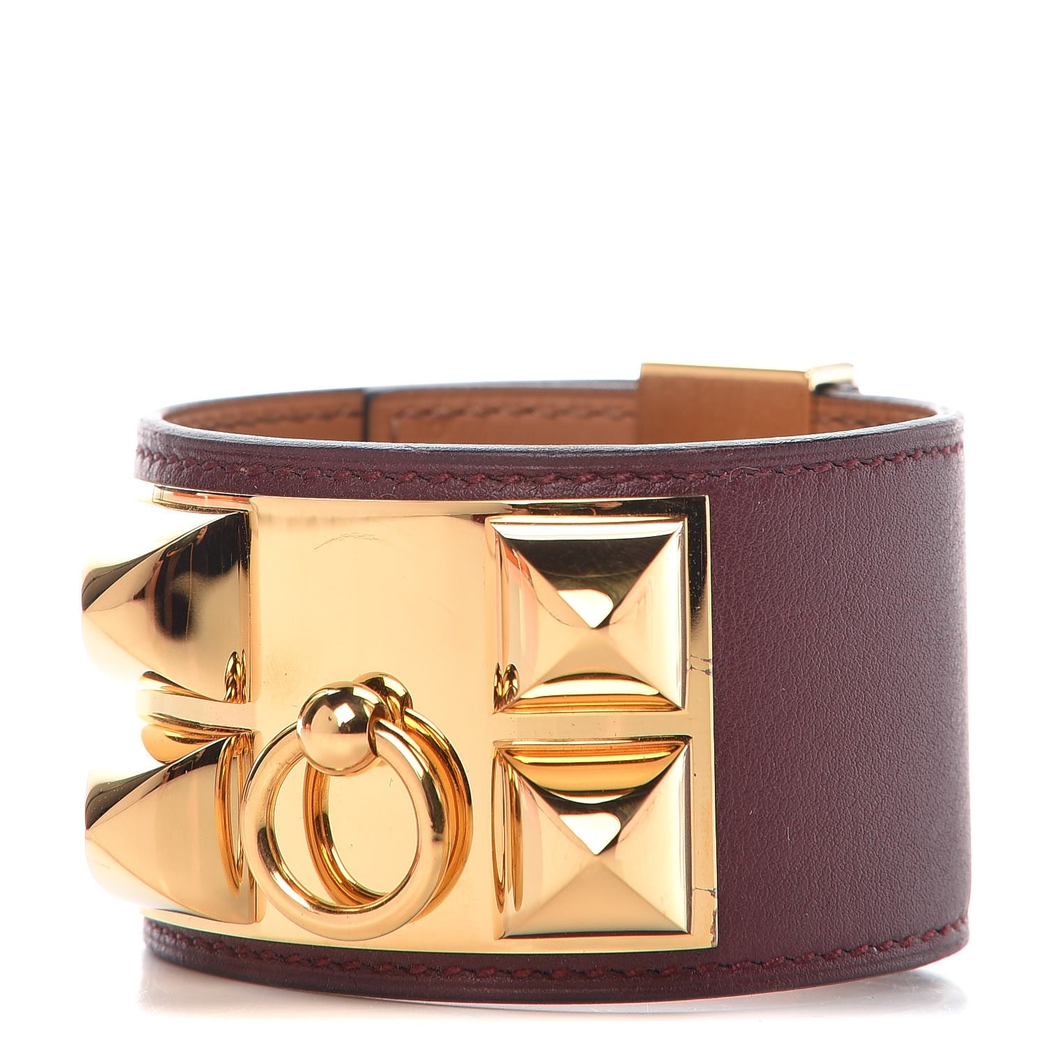 Hermes Swift Collier de Chien CDC Bracelet T2 Bordeaux 1 of 7
