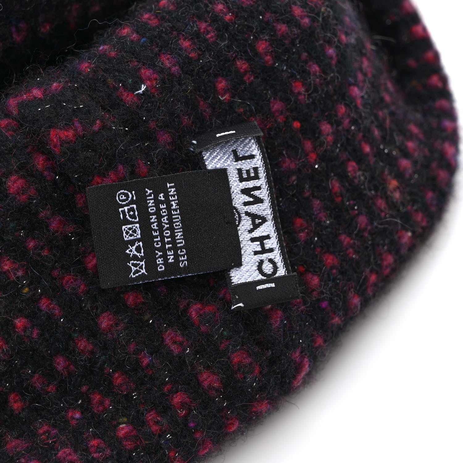 Chanel Cashmere CC Beanie Hat Pink Multicolor 8 of 9