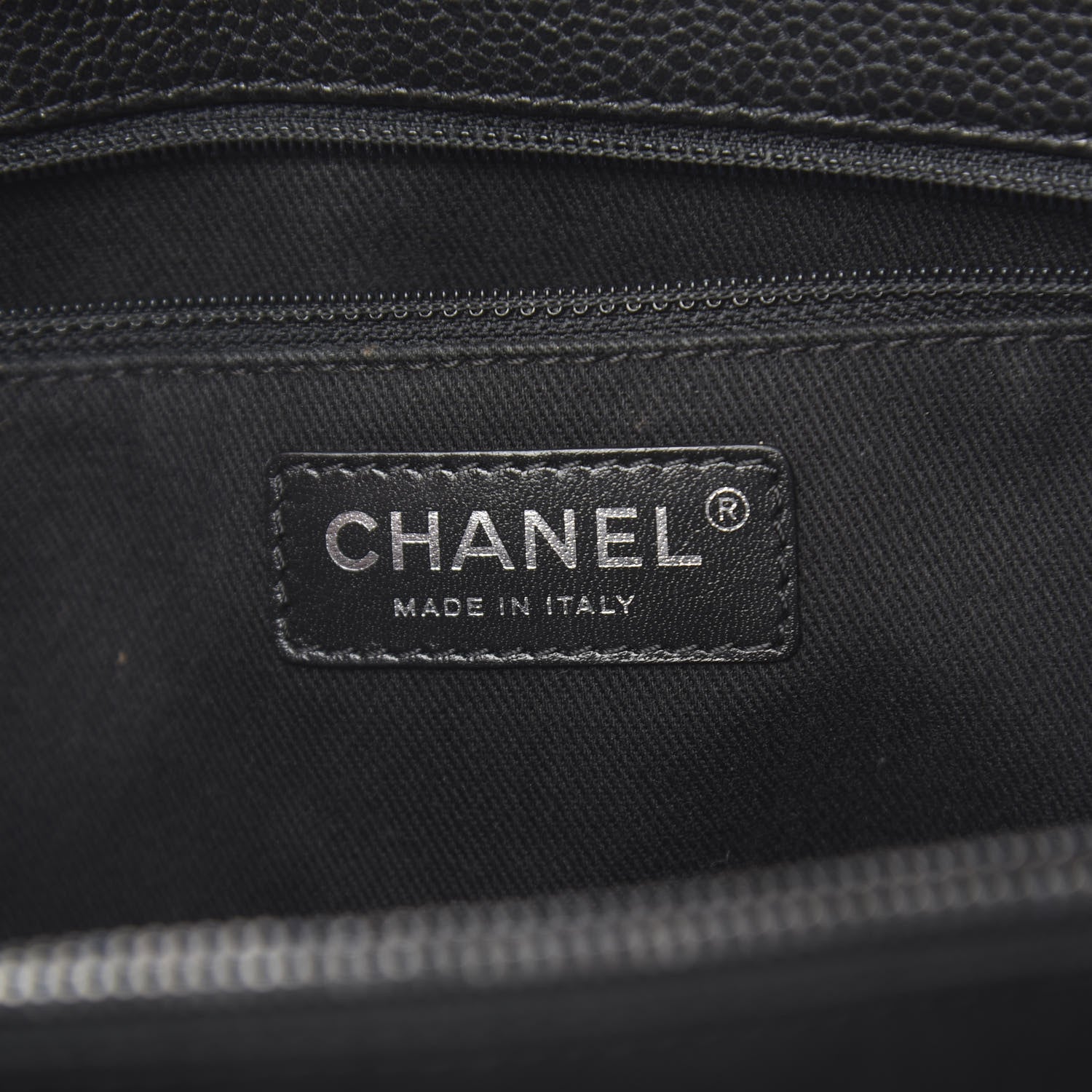 Chanel Metallic Grained Calfskin Woven Chain Large Shopping Bag Black 6 of 10