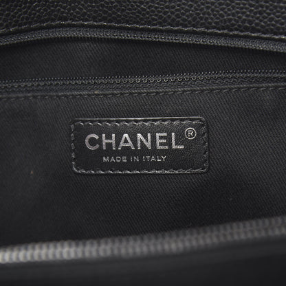 Chanel Metallic Grained Calfskin Woven Chain Large Shopping Bag Black 6 of 10