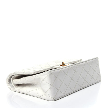Chanel Lambskin Quilted Medium Double Flap White 4 of 17