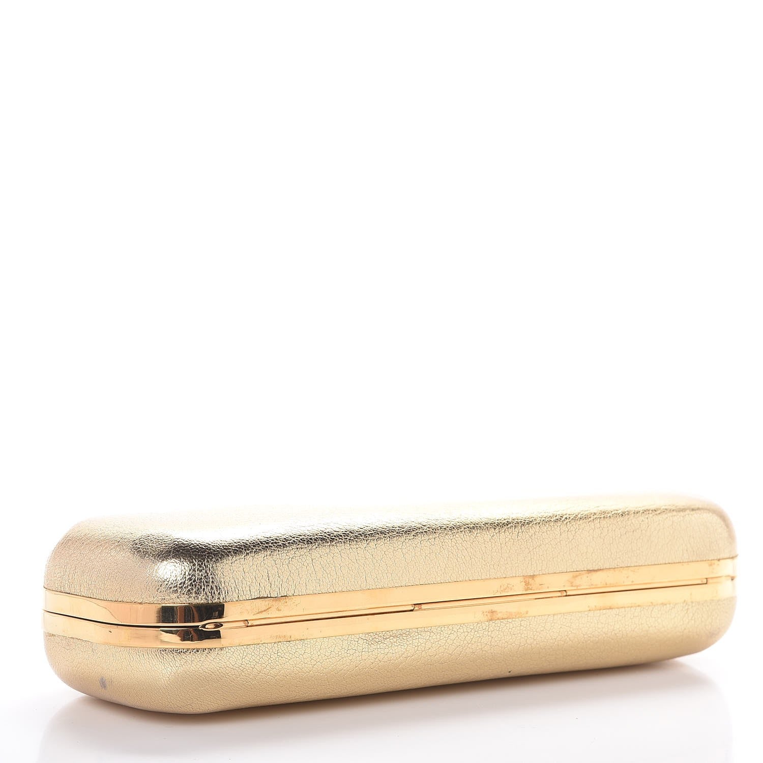 Alexander McQueen Metallic Lambskin Skull Knuckle Box Clutch Gold 4 of 9