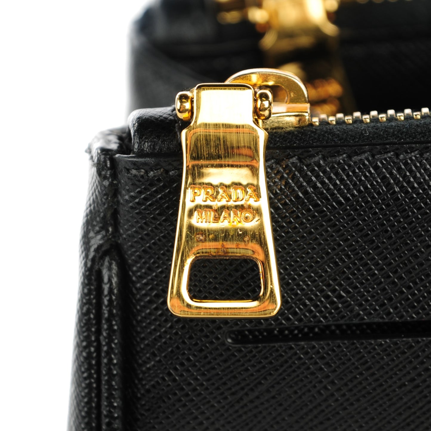 Saffiano Small Galleria Double Zip Tote Black