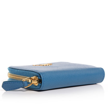 Prada Saffiano Metal Coin Purse Cobalto 5 of 11