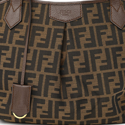 Fendi Zucca Vitello Artic Medium Shopping Tote Tobacco Castagna 8 of 12