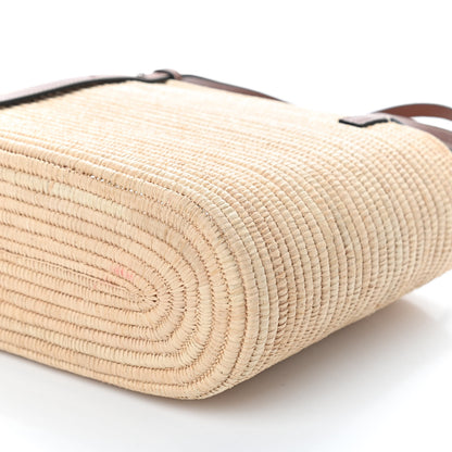 Loewe Raffia Square Basket Tote Bag Natural Tan 9 of 11
