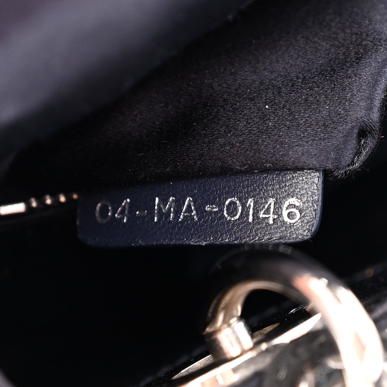 Christian Dior Satin Crystal Cannage Mini Lady Dior Navy 7 of 10