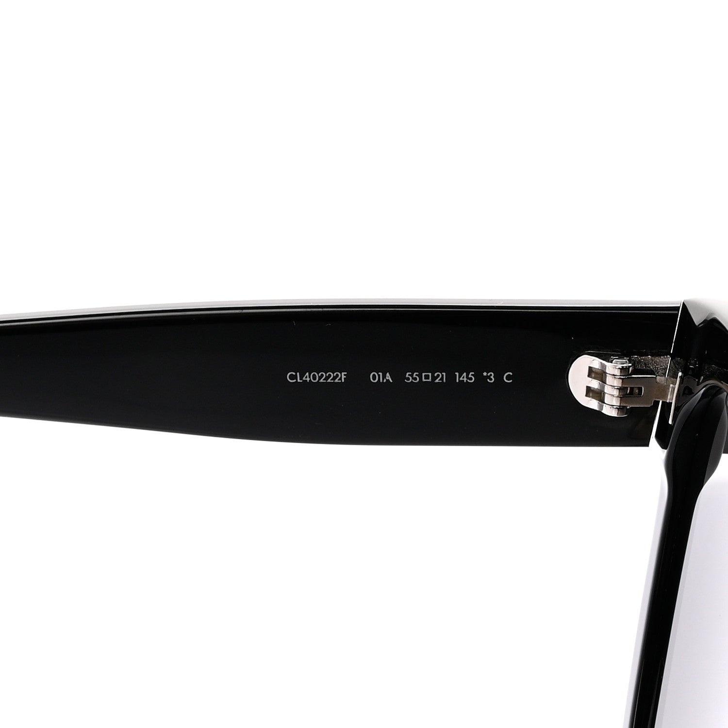 Celine Acetate Triomphe 01 Square Sunglasses CL 40222F Black 5 of 7