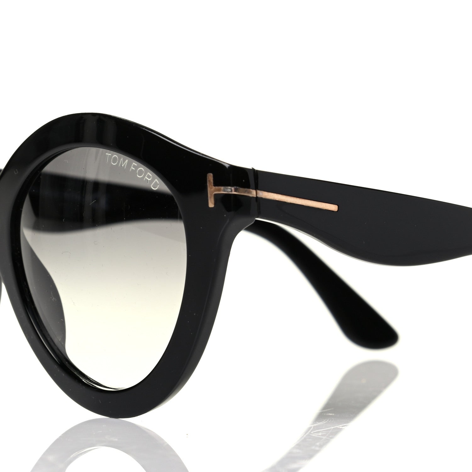 Tom Ford Acetate Chiara Round Sunglasses TF359 Black 5 of 5