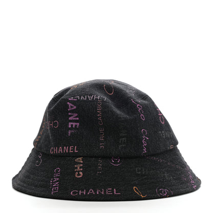 Chanel Denim Mood Cloche Bucket Hat M Black 3 of 8