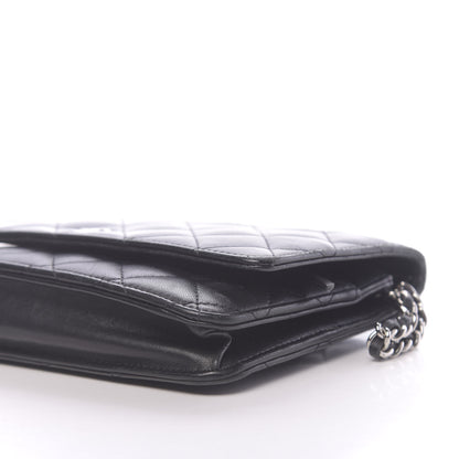 Chanel Lambskin Quilted Wallet On Chain WOC Black 10 of 13