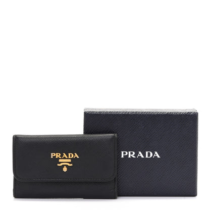 Prada Tessuto Nylon 6 Key Holder Black 12 of 12