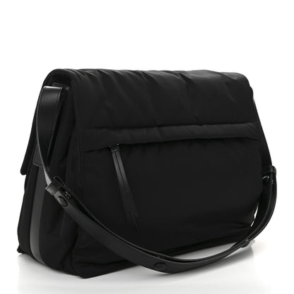 Prada Re-Nylon Vitello Padded Large Flap Shoulder Bag Black 3 of 10