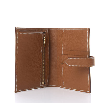 Hermes Epsom Bearn Compact Wallet Gold 5 of 8