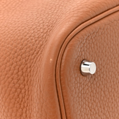 Hermes Taurillon Clemence Picotin Lock 22 MM Gold 12 of 12