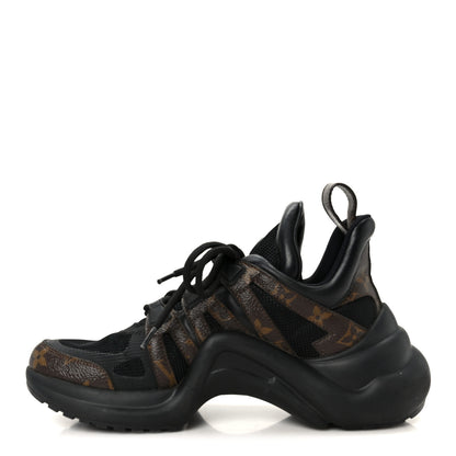 Louis Vuitton Calfskin Patent Monogram LV Archlight Sneakers 37 Black 1 of 9