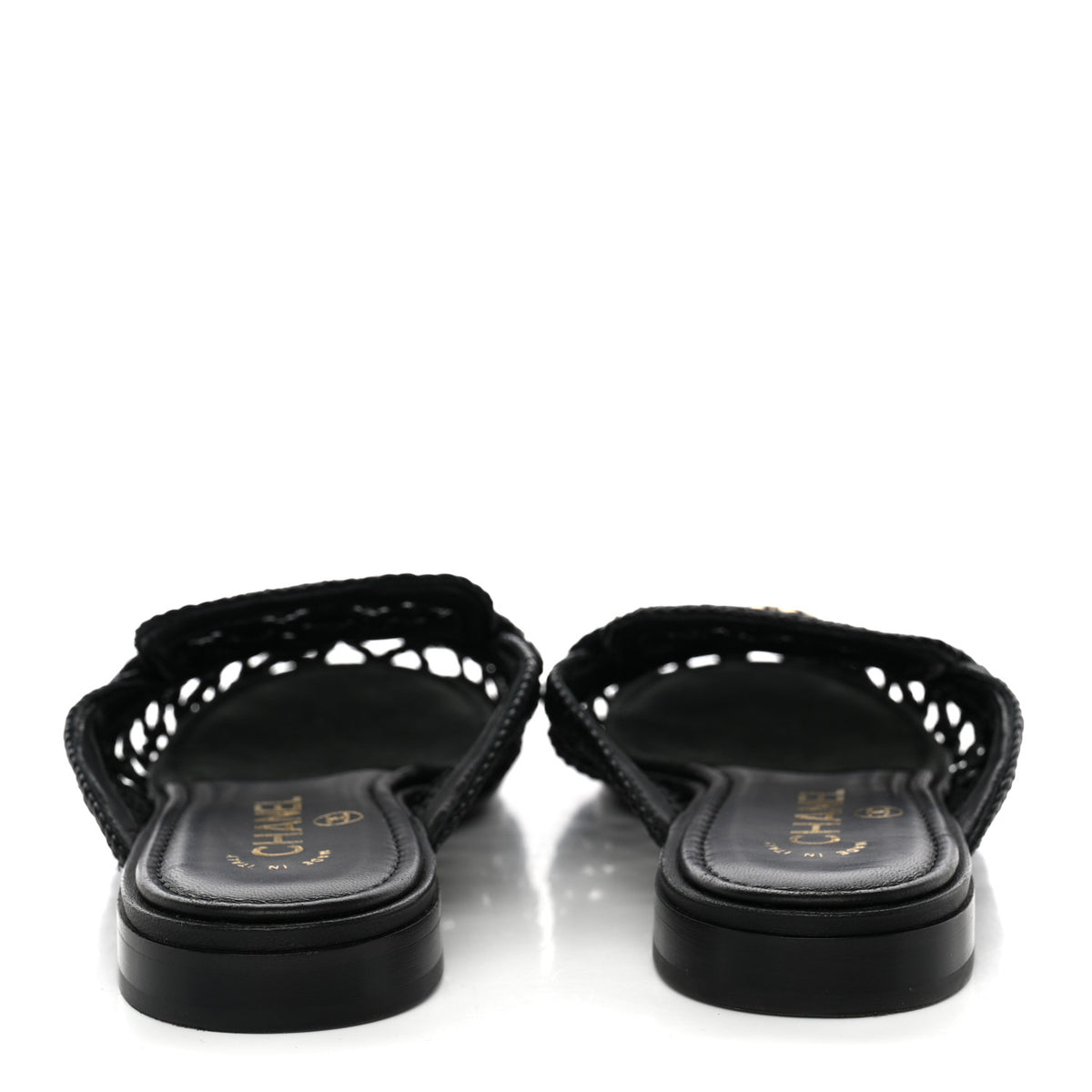 Chanel Braided Lambskin Mule Sandals 39 Black 4 of 11