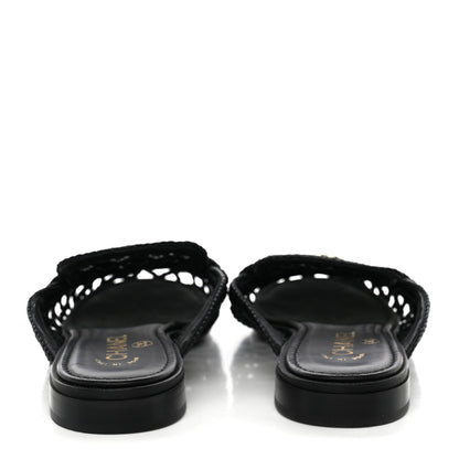 Chanel Braided Lambskin Mule Sandals 39 Black 4 of 11